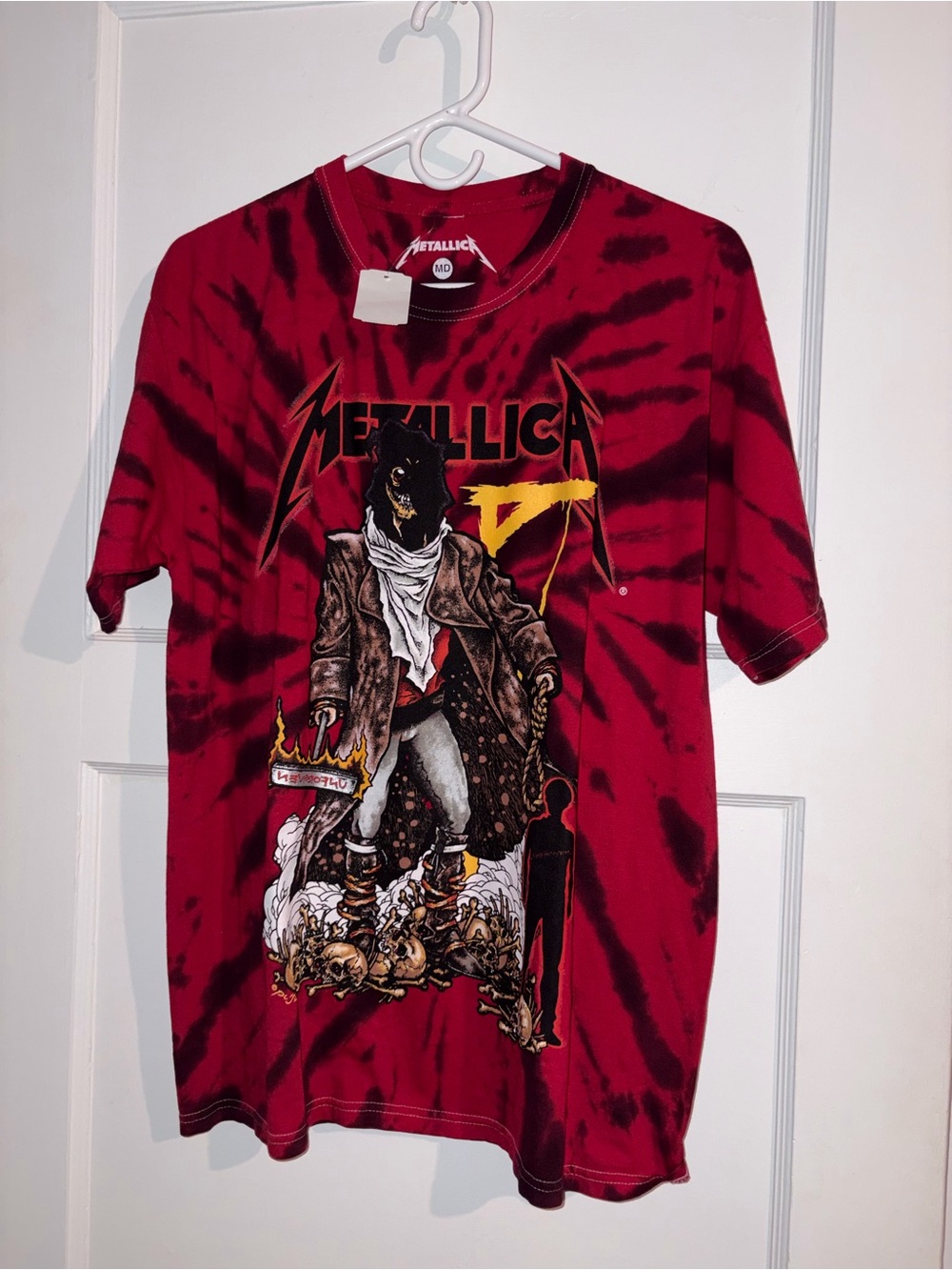 Red Tie-Dye Metallica band Graphic Tee size M